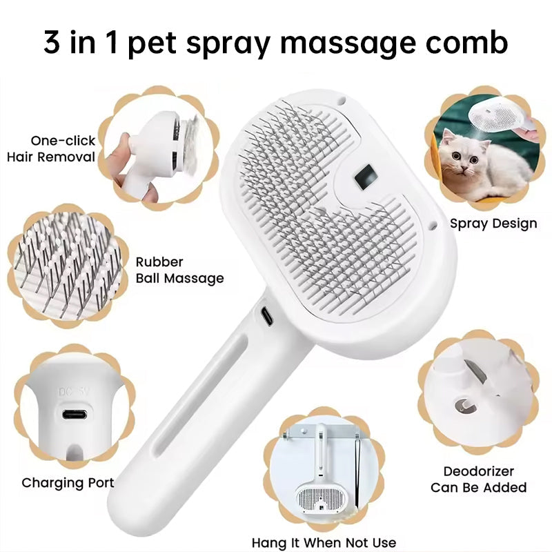 Lasstoys® Anti-Shedding Pet Spray Massage Hair Brushing Comb(SALON RESULTS, ZERO RISK)