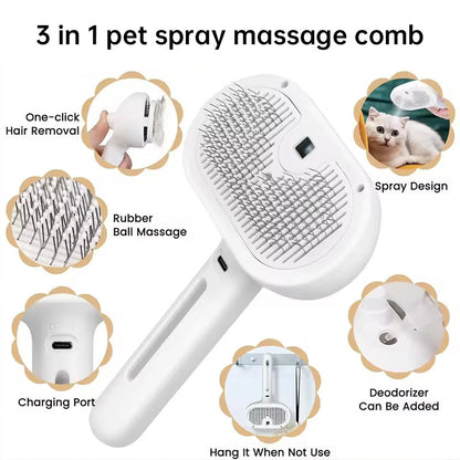 Lasstoys® Anti-Shedding Pet Spray Massage Hair Brushing Comb(SALON RESULTS, ZERO RISK)
