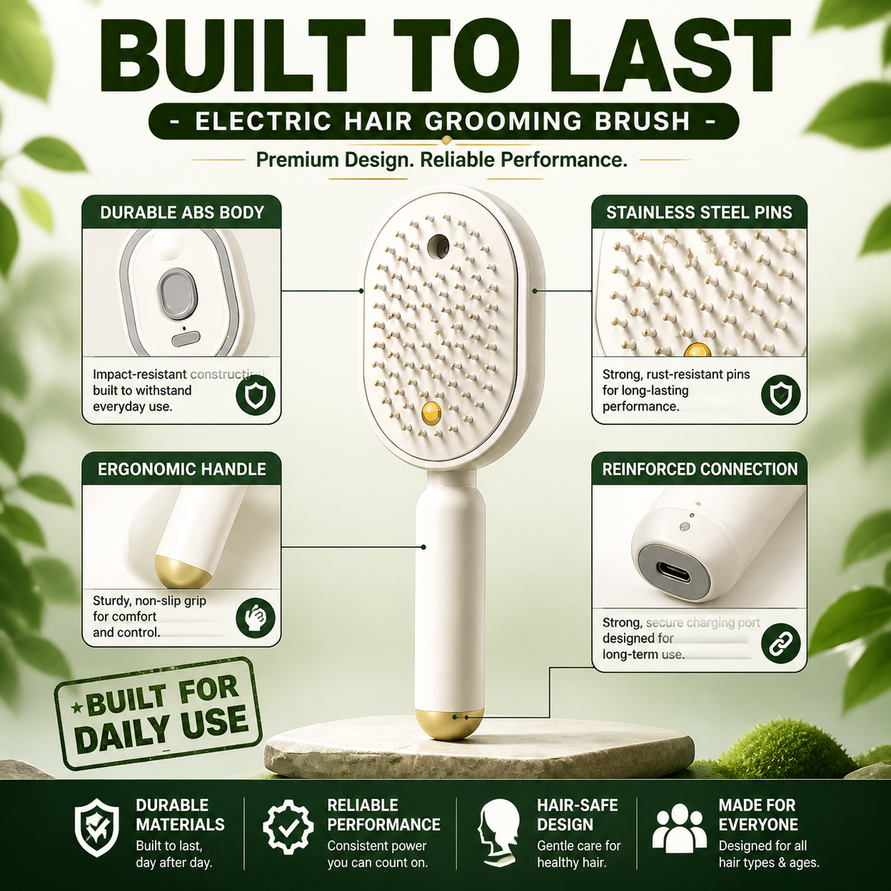 Lasstoys® Moisture Spray Hair Massage Comb