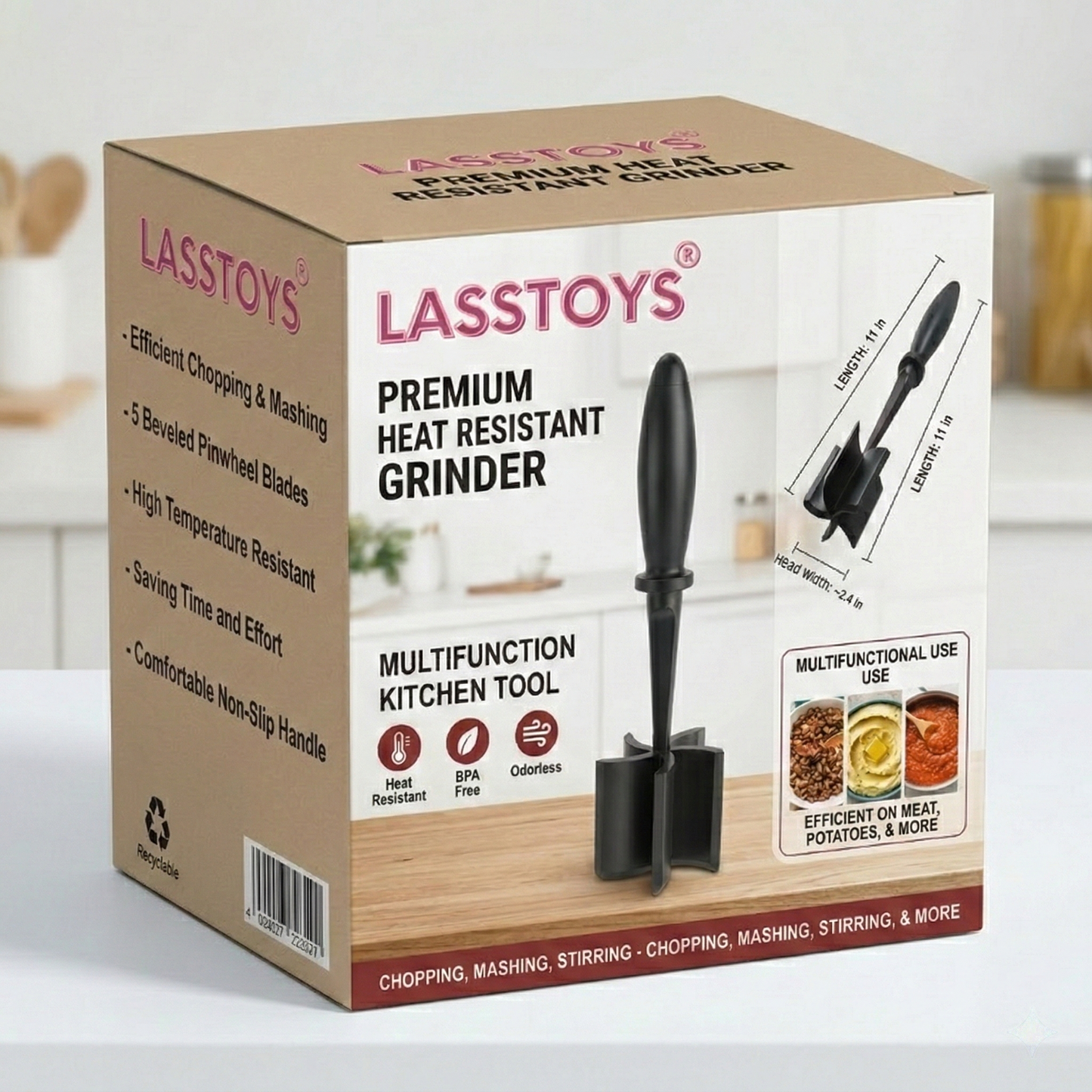 Lasstoys® Premium Heat Resistant Grinder